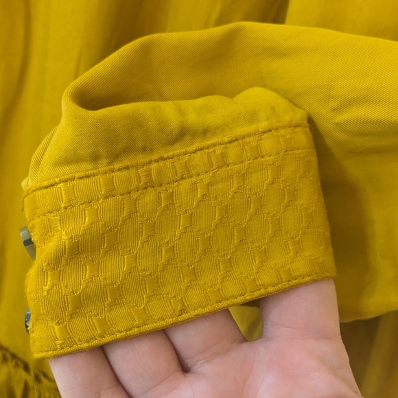 Maeve Anthropologie Marlie Yellow Button Dress. NWT. Size US 4 - Picture 3 of 6